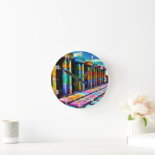 ストーサイケデリックン ラウンド壁時計 (ホーム)