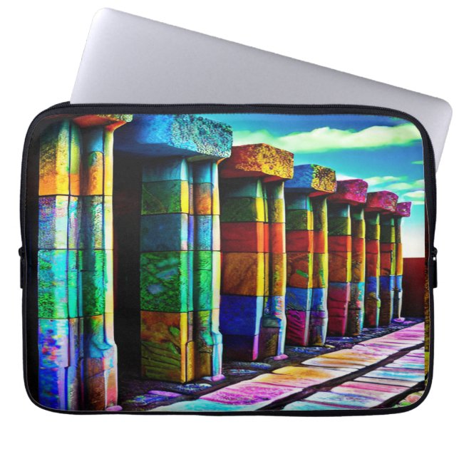 ストーサイケデリックン ラップトップスリーブ (正面)