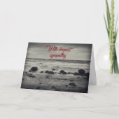 ストーニービーチ   -最も深い悔やみや弔慰 カード (正面)