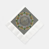 ストーニーブルックガーデンモノグラムの- 縁ありランチョンナプキン (角)