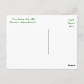 ストーニーブルックグリストミル – ケープコッド質量ポストカード ポストカード (裏面)
