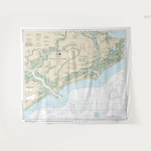 ストーノ川と北エジスト川の航海のチャート11522 タペストリー (正面(横))