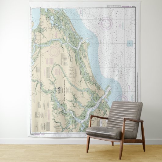 ストーノ川と北エジスト川の航海のチャート11522 タペストリー (インサイチュ)