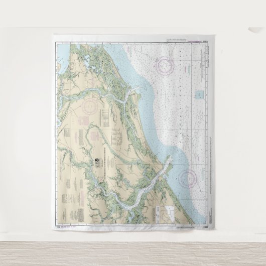 ストーノ川と北エジスト川の航海のチャート11522 タペストリー (正面)