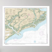 ストーノ川と北エジスト川の航海のチャート11522 ポスター (正面)