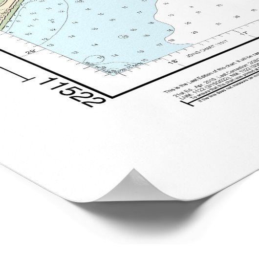 ストーノ川と北エジスト川の航海のチャート11522 ポスター (角)