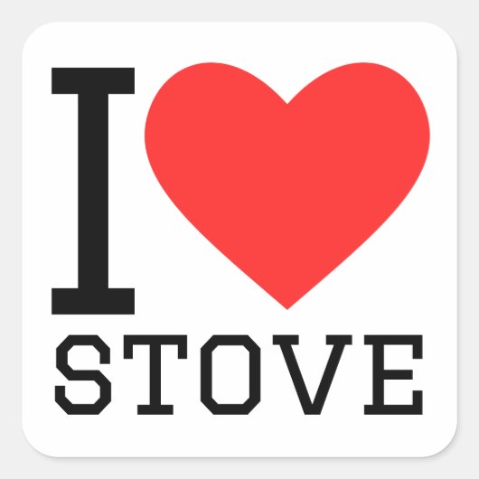 ストーブが好きだ スクエアシール (正面)