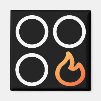 ストーブつまみ前面右バーナラベル マグネット