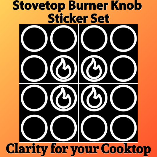 ストーブのツマノブバーナラベルガイドセット シール