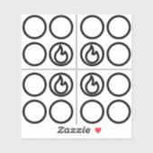 ストーブのツマノブバーナラベルガイドセット シール (シート)