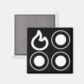 ストーブのツマミ後部バ離れーナーラベル マグネット (正面/裏面)