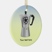 ストーブのトップエクスプレッソメイカーモカコーヒーポット セラミックオーナメント (右)