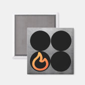 ストーブのノブ前バ離れーナー制御ラベル マグネット (正面/裏面)