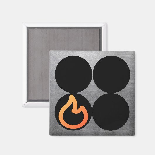 ストーブのノブ前バ離れーナー制御ラベル マグネット (正面/裏面)