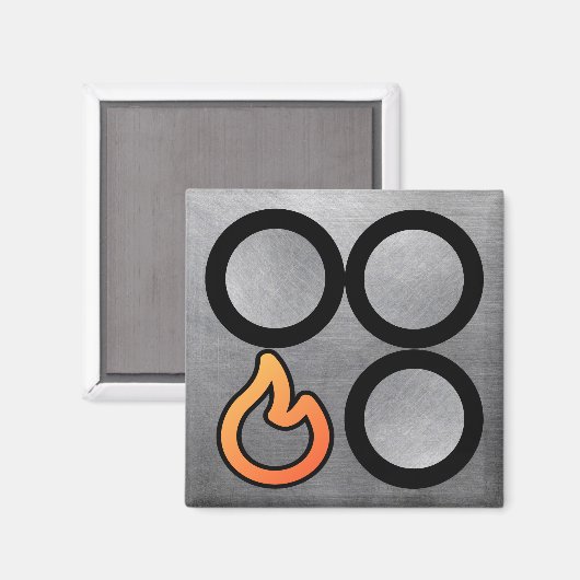 ストーブのノブ前バ離れーナー制御ラベル マグネット (正面/裏面)