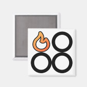 ストーブのノブ後バ離れーナー制御ラベル磁石 マグネット (正面/裏面)