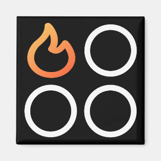 ストーブのノブ後離れ位バーナラベル マグネット