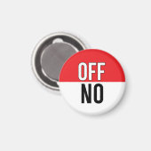 ストーブをオフにするマグネットのオン/オフ マグネット (正面/裏面)