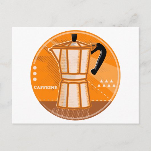 ストーブトップエスプレッソポットレトロ ポストカード (正面)