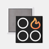 ストーブノブ後右位置バーナラベル マグネット (正面/裏面)