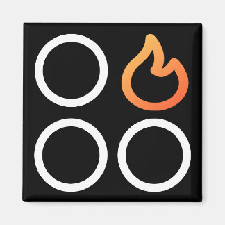 ストーブノブ後右位置バーナラベル マグネット