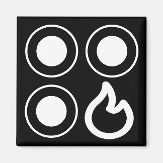 ストーブ上部ノブ前面右バーナーラベル マグネット