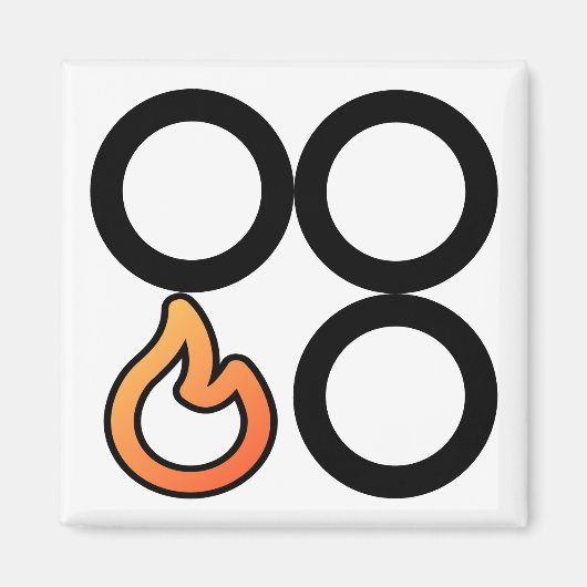 ストーブ摘み前バ離れーナー制御ラベルマグネット マグネット (正面)