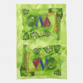 ストーブ・キッチンタオルにオレゴン州の愛 キッチンタオル