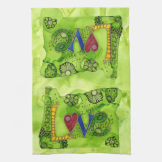 ストーブ・キッチンタオルにオレゴン州の愛 キッチンタオル