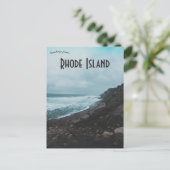 ストーミーウェザーオンブロックアイランドロードアイランド ポストカード (スタンド正面)