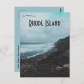 ストーミーウェザーオンブロックアイランドロードアイランド ポストカード (正面/裏面)