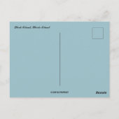 ストーミーウェザーオンブロックアイランドロードアイランド ポストカード (裏面)