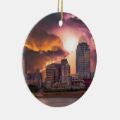 ストーミーシンシナティ素晴らしアメリカンボールパーク セラミックオーナメント (右)