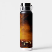 ストーミーシー自然ヴィンテージモノグラムのファインアート ウォーターボトル (背面)
