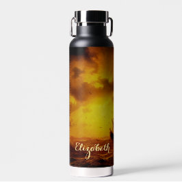 ストーミーシー自然ヴィンテージモノグラムのファインアート ウォーターボトル