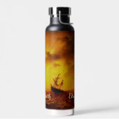 ストーミーシー自然ヴィンテージモノグラムのファインアート ウォーターボトル (左面)