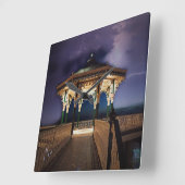 ストーミースカイアットブライトンビーチバンドスタンド スクエア壁時計 (傾斜)