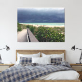 ストーミースカイオーバーアクアシー キャンバスプリント (インサイチュ (寝室))