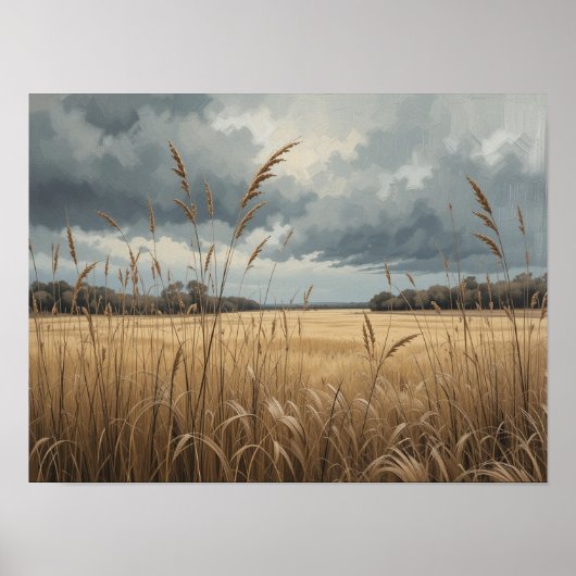 ストーミースカイズ下のゴールデン畑 ポスター (正面)