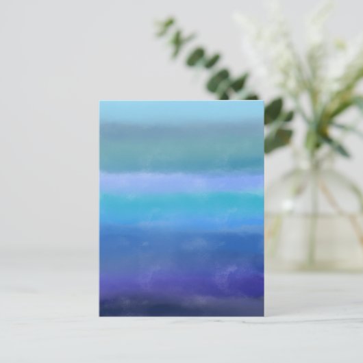 ストーミースカイズ抽象芸術アート ポストカード (スタンド正面)