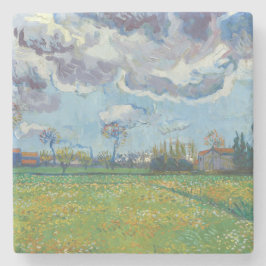 ストーミースカイヴィンセントゴッホ下の風景 ストーンコースター