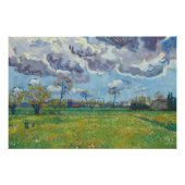 ストーミースカイヴィンセントゴッホ下の風景 ポスター (正面)