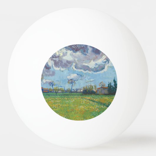 ストーミースカイヴィンセントゴッホ下の風景 卓球ボール (正面)
