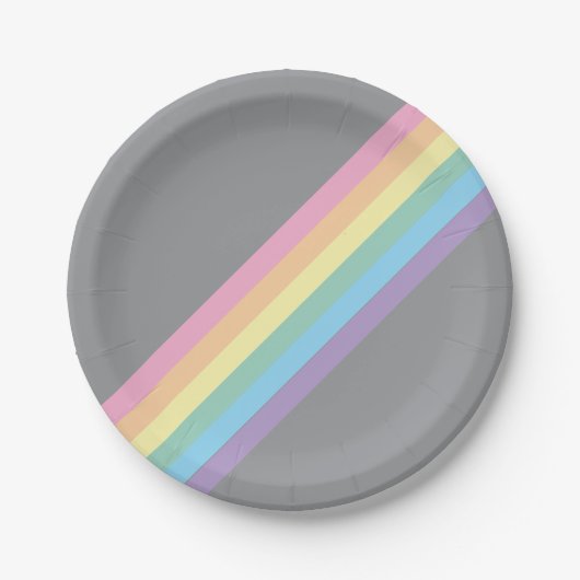 ストーミースカイ&レインボー紙プレート ペーパープレート (正面)