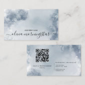 ストーミーダスティブルーウォーター抽象芸術 名刺 (正面/裏面)