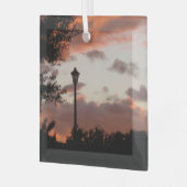 ストーミーテキサス州サンセット ガラスオーナメント (正面左)