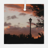 ストーミーテキサス州サンセット ガラスオーナメント (裏面)