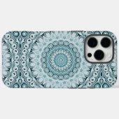ストーミーブルーとグレーの曼荼羅パターン Case-Mate iPhoneケース (裏面 (横))