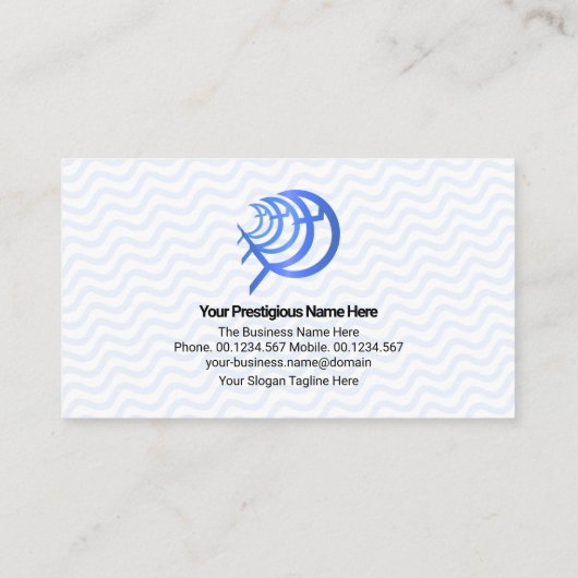 ストーミーブルーウォーター海ウェーブズマリン魚釣り 名刺 (裏面)