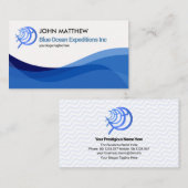 ストーミーブルーウォーター海ウェーブズマリン魚釣り 名刺 (正面/裏面)